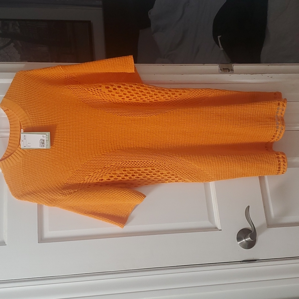 Orange crochet dress